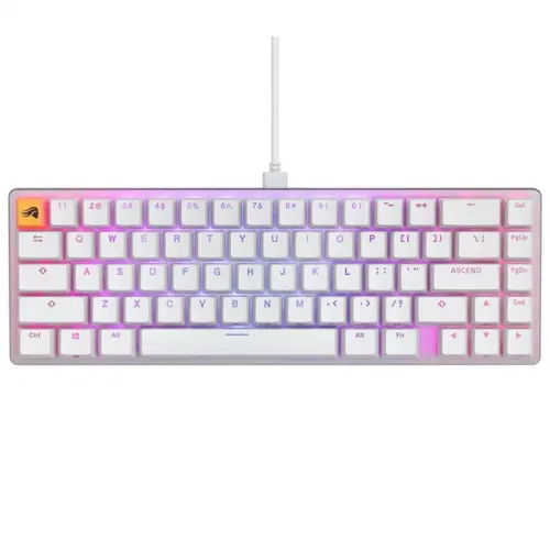 Glorious GMMK V2 65% Pre-Built Modular Mechanical Keyboard - White ANSI  (Arabic)