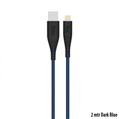 Goui - FLEX 8 PIN USB A To Lighting Cable 2 mtr - Dark Blue