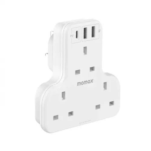 Momax ONEPLUG PD20W 2A1C 3 outlet T strip - White