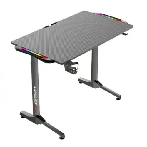 Twisted Minds T Shaped Carbon Fiber Texture RGB Gaming Desk - (Dimension:110 cm x 60 cm x 75 cm)