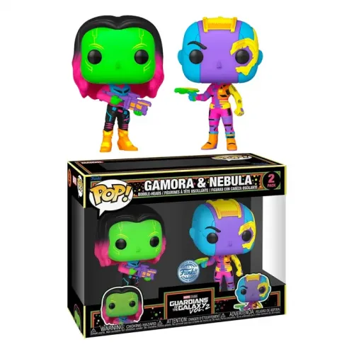 Funko POP Deluxe! Marvel: Guardian of the Galaxy - Gamora & Nebula 2pk (BLKLT)(Exc)