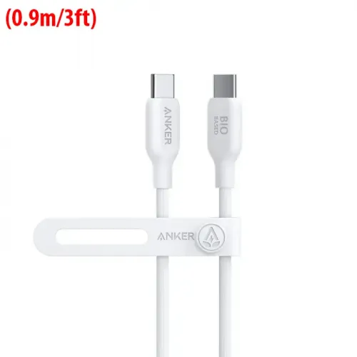 Anker 544 USB-C to USB-C Cable 140W (Bio-Based 3ft) - White