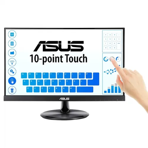 Asus Vt229h 21.5" Monitor 1080p Ips 10-point Touch Eye Care With Hdmi Vga - Black