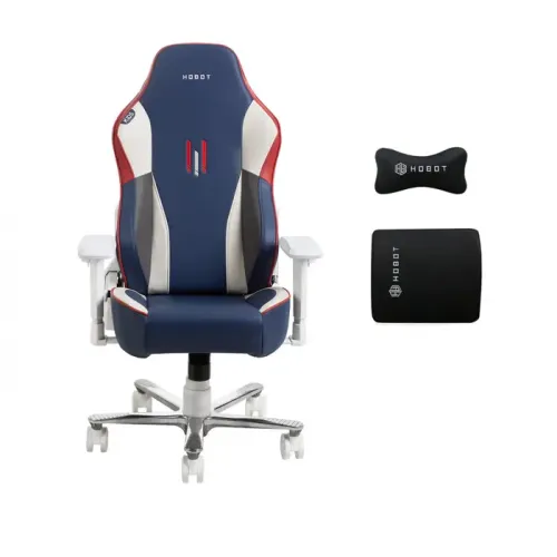 HOBOT Mini-Florian Gaming Chair - Blue/White/Red