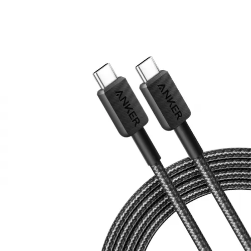 Anker 322 USB-C to USB-C Cable 60W Braided (0.9m/3ft) -Black