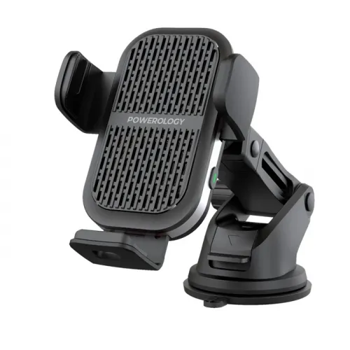 Powerology Dual Coil Car Mount Wireless Charger Built-in Cooling Fan