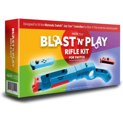 Maxx Tech Blast Play Rifle Kit For Nintendo Switch