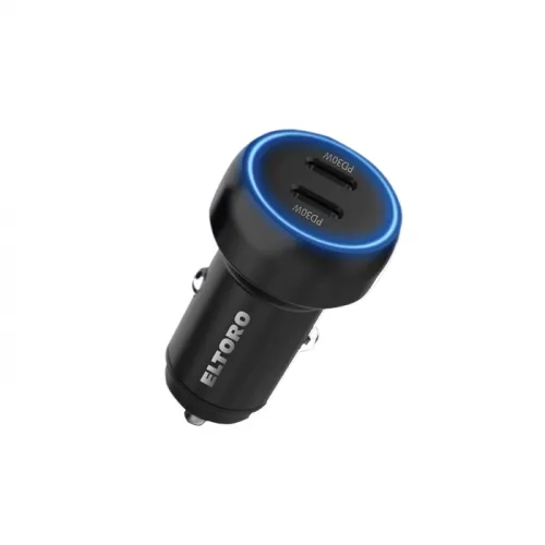 Eltoro Car Plug 60W 2 Port USB-C 30W + 30W PD - Black