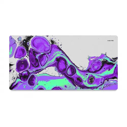 Huepad Nebula Series Premium Gaming Mouse Pad, Xl Desk Pad With Carry Case Tube 90x40 Cm - Dumbella Nebula - Ice