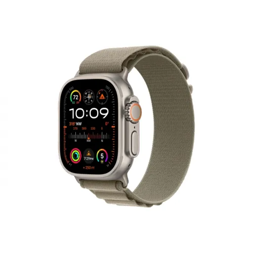 Apple Watch Ultra 2 Gps + Cellular, 49mm Titanium Case With Olive Alpine Loop - Medium