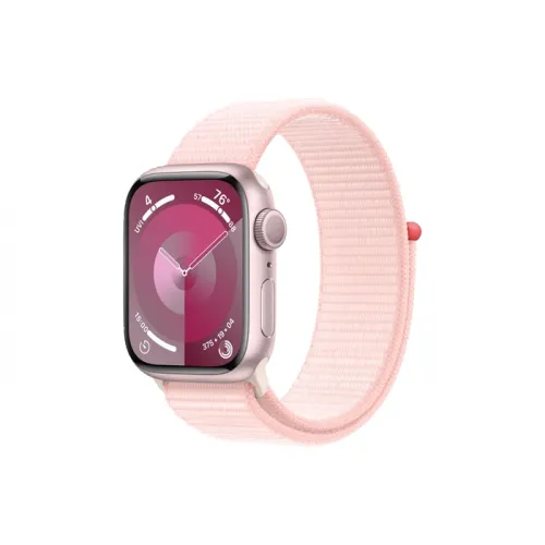 Apple Watch Series 9 Gps 41mm Pink Aluminium Case With Light Pink Sport Loop