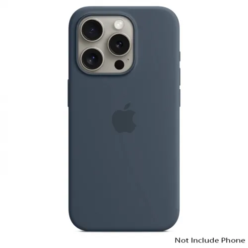 Apple Iphone 15 Pro 6.1 Inch Silicone Case With Magsafe - Storm Blue