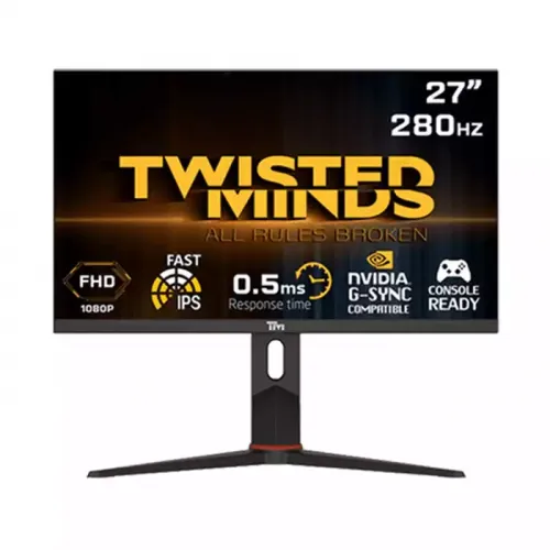 Twisted Minds 27'' Fhd Fast Ips, 280hz, 0.5ms, Hdmi 2.1, Hdr Adjustable Stand Gaming Monitor - Black