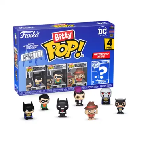 Funko Pop Bitty 4 Pack: Dc Comics- Batman The Animated Series Batman / Robin / Scarecrow / Mystery