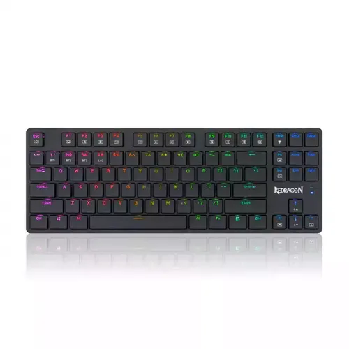 Redragon Anubis Tri Mode Rgb 87 Keys Mechanical Gaming Keyboard Black Brown Switch (K539rgb)