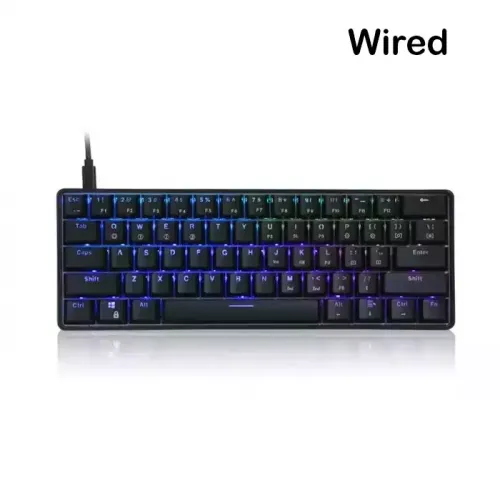 Skyloong Gk61 Wired Abs Black Mechanical Gaming Keyboard - Switches Blue