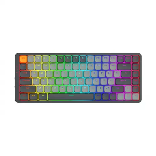 Redragon Azure 75% Low-Profile RGB Wireless Mechanical Keyboard - Grey (Dust-Proof Red Switch)