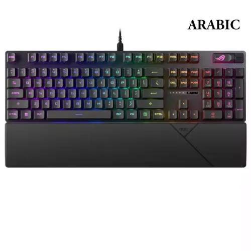 Asus Rog Strix Scope Ii Rx Switch - Rgb Wired Optical Mechanical Gaming Keyboard - Black - Arabic Layout