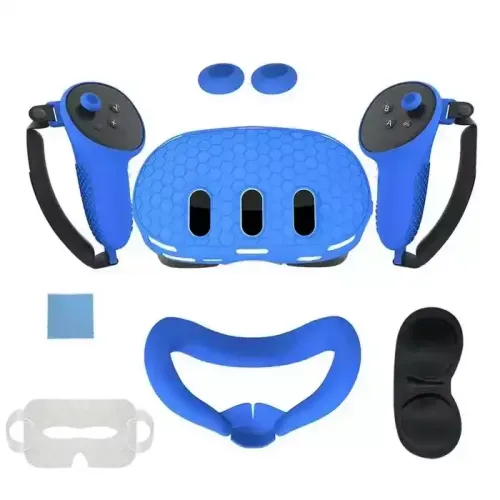 Silicone Kit For Meta Quest 3 with PP bag - Blue