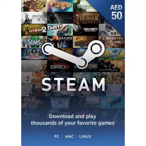 Steam Wallet Gaming Card- 50 Aed (Uae Account)