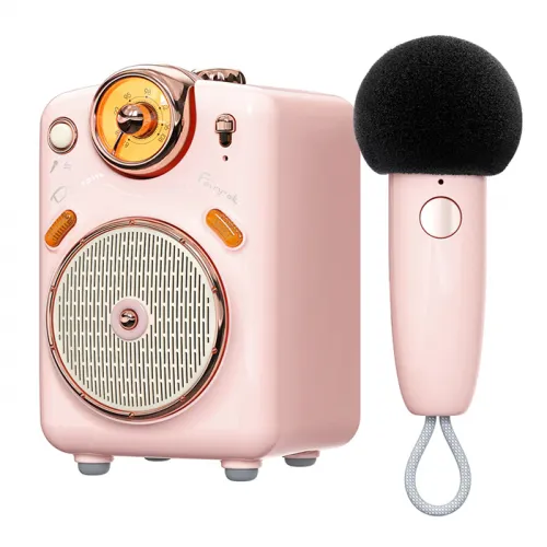 Divoom Fairy-ok Portable Bluetooth Speaker With Microphone Karaoke Function - Pink