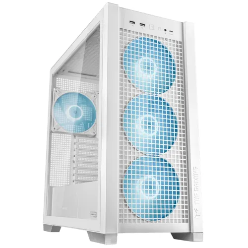 Asus Tuf Gaming Gt302 Argb Atx Mid Tower Case Left Side Tempered Glass 4x Argb Fans - White