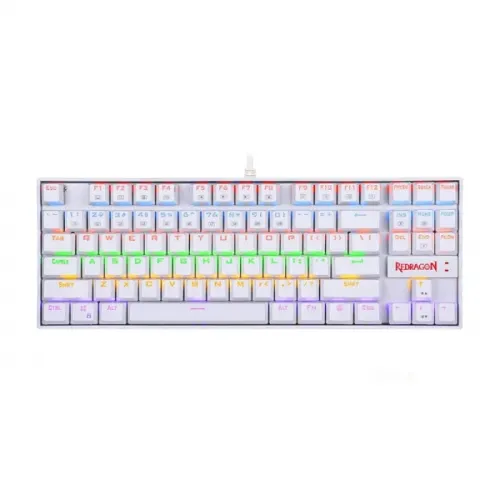 Redragon Kumara K552w-rgb Mechanical Gaming Keyboard – Red Switches – White (English)