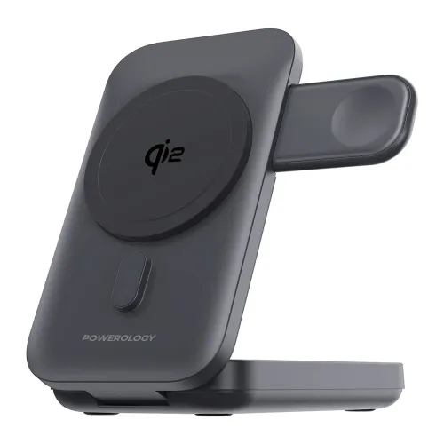 Powerology 10000mah Qi2 - 15w Iph15 Magsafe Power Bank - Black