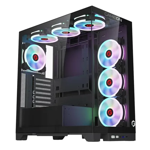 Gameon Emperor Midnight Iv Series Mid Tower Gaming Case - Black