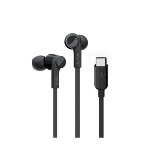 BELKIN ROCKSTAR HEADPHONE WITH USB-C CONNECTOR - BLACK