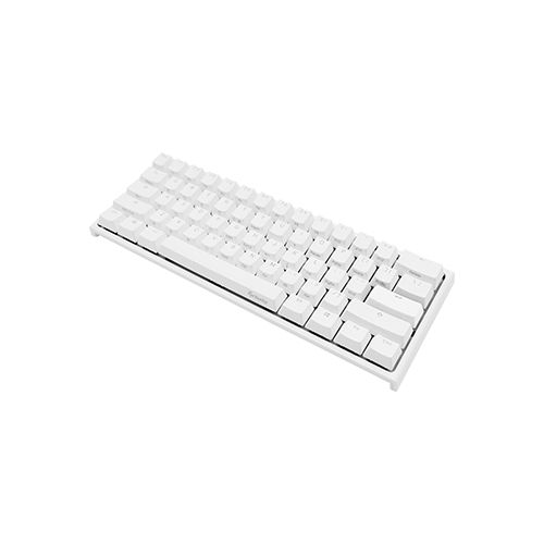 DUCKY CHANNEL 1-2 MINI WHITE CASE GAMING KEYBOARD - MIX CHERRY RGB BLUE