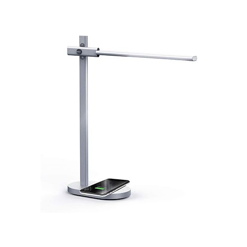 MOMAX Q.LED DESK LAMP WITH WIRELESS CHARGING BASE (10W) - GREY