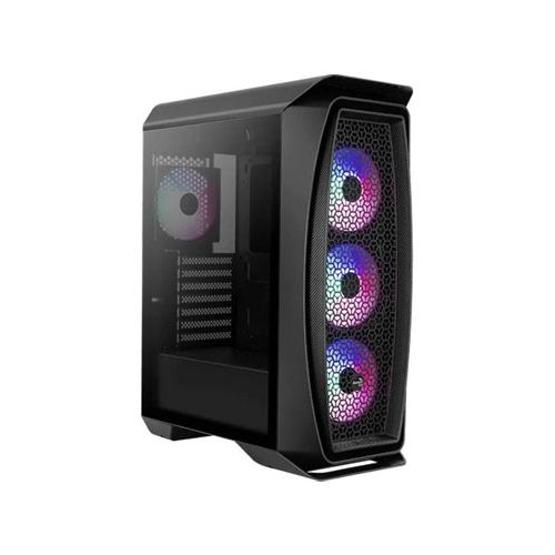 AEROCOOL AERO ONE MID TOWER CASE /MESH FRONT PANEL GLASS EDITION - BLACK