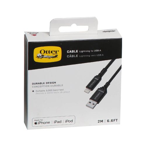 OTTERBOX LIGHTNING TO USB-A STANDARD CABLE 2M - BLACK