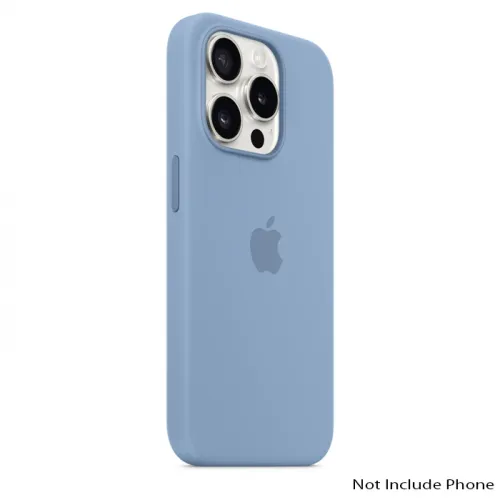 Apple Iphone 15 Pro Max 6.7 Inch Silicone Case With Magsafe — Winter Blue