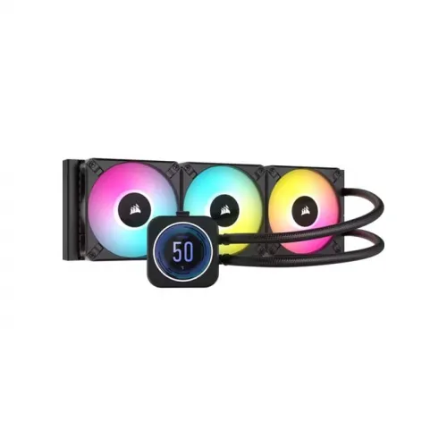 Corsair Icue H150i Elite Rgb 360mm Aio Cpu Liquid Cooler With Lcd Xt Display - Black  CW-9060075-WW