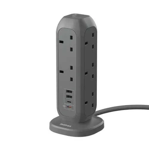 Momax Oneplug 11-outlet Power Strip With Usb - Gray