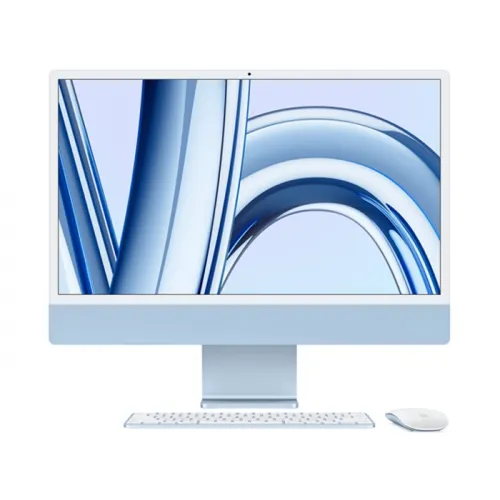 Apple Imac M3 24-inch 4.5k Retina Display With 8‑core Cpu 10‑core Gpu 8gb 512gb Ssd - Blue (Arabic)