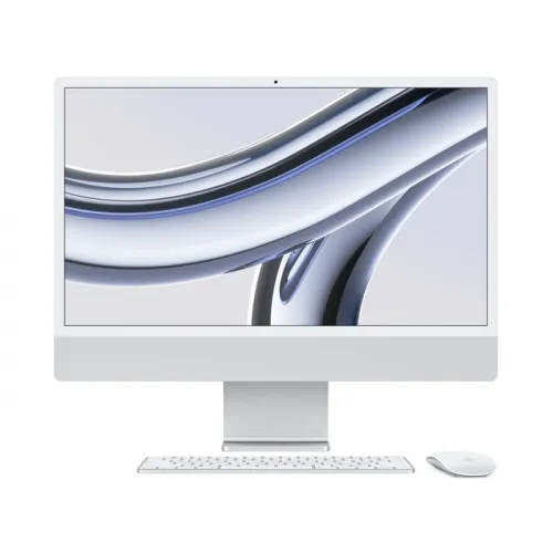 Apple Imac M3 24-inch 4.5k Retina Display With 8‑core Cpu 10‑core Gpu 8gb 256gb Ssd - Silver (Arabic)