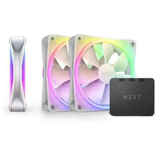 NZXT F120 RGB DUO 120mm Triple pack Case Fan - White