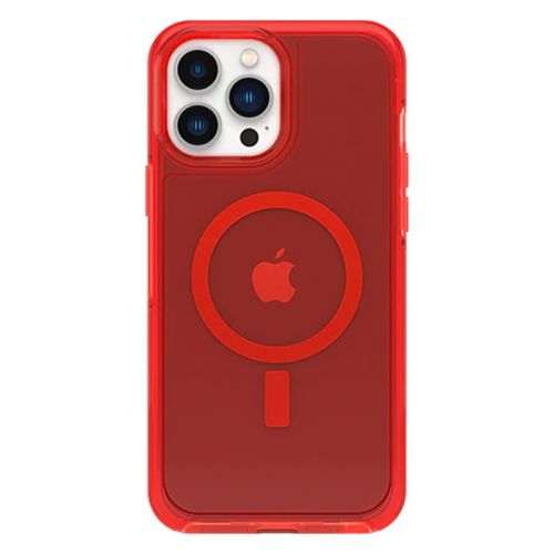 OtterBox iPhone 13 Pro Max Symmetry Plus Clear Case for MagSafe - Translucent Red