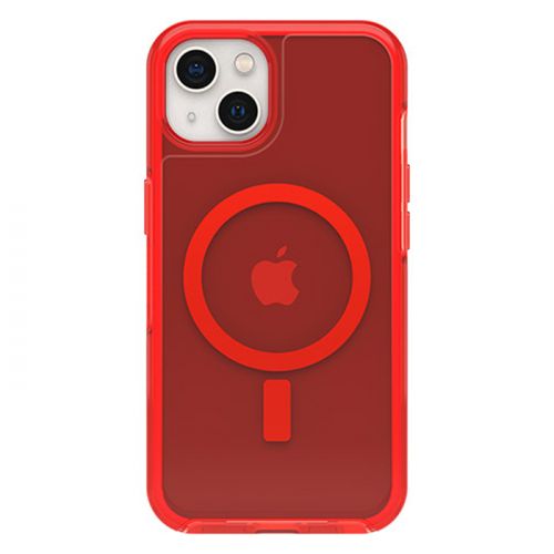 OtterBox iPhone 13 Symmetry Plus Clear Case for MagSafe - Translucent Red