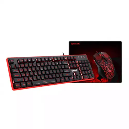 Redragon 3 In 1 Combo S107 Keyboard, Mouse And Mouse Pad Gaming Kit