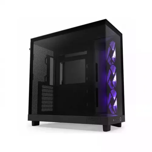 Nzxt H6 Flow Rgb Compact Dual-chamber Atx Mid Tower Case - Black