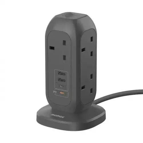 Momax 1-plug 7-outlet Power Strip With Usb - Space Grey