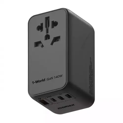 Momax 1-World 140W 4-Port + AC Travel Adaptor(with 140W USB-C cable)