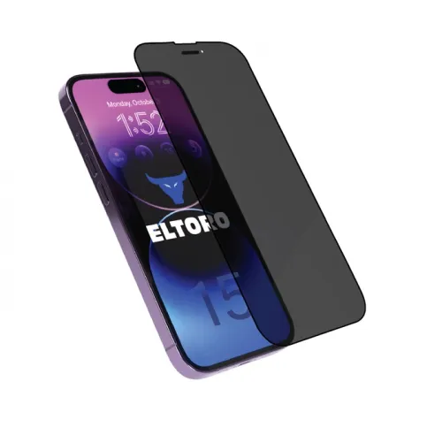 Eltoro Double Strong CF Screen Protector for iPhone 15 Plus - Privacy/Black