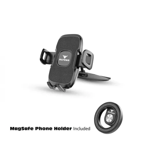 Eltoro CD Slot Car Mount with MagSafe Phone Holder - Black