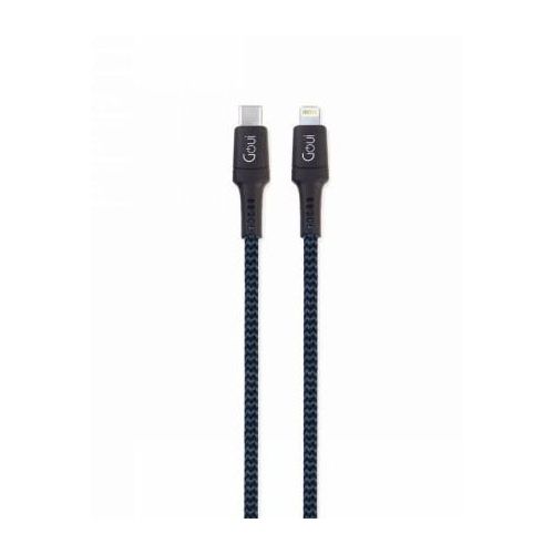 GOUI 8 PIN+D TYPE-C TOUGH EDITION LIGHTING CABLE 1.5 MTR -DARK BLUE