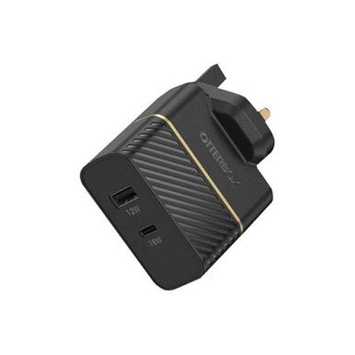 OTTER BOX FAST WALL CHARGER 30W COMBINED MIXTE - BLACK